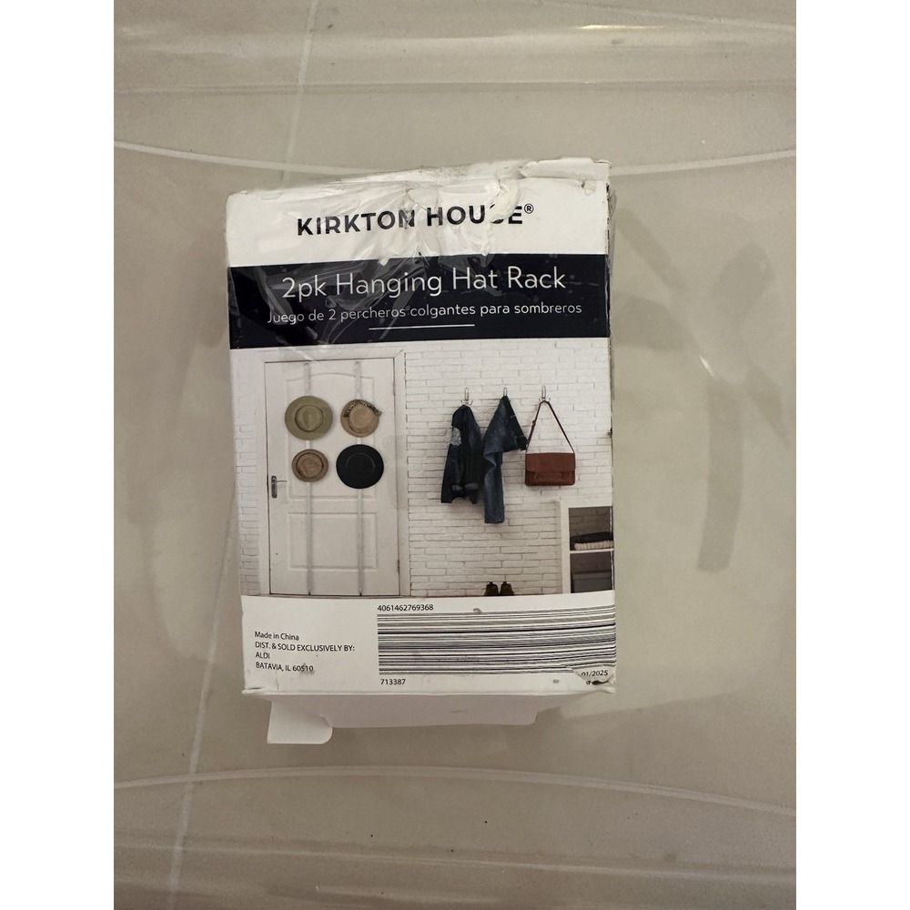 NIB Aldi Kirkton House 2 pk Hanging Hat Rack